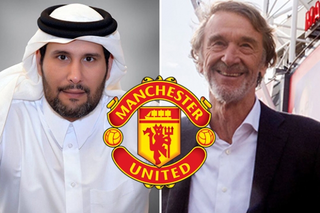 What is the difference❓Quotation: Jasim $7 billion wholly-owned purchase Manchester United vs British richest man 1.5 billion buy 25%